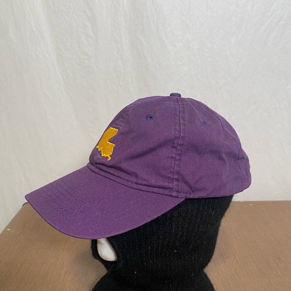 Purple and Gold Baseball Cap with Louisiana Embroidery - Picture 5 of 5